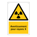 Avertissement pour rayons X