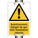 Avertissement Danger de gaz H2S Ventilation requise