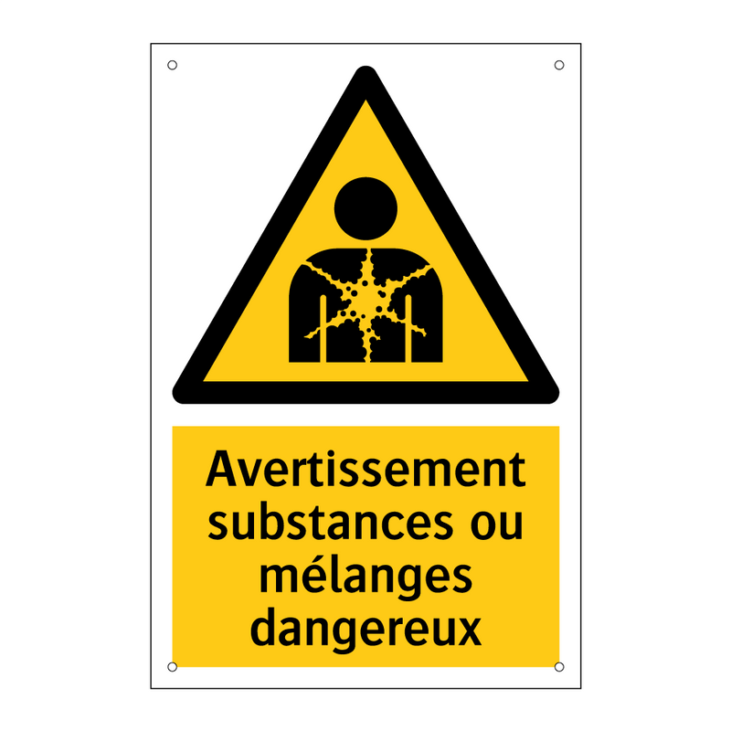 Avertissement substances ou mélanges dangereux