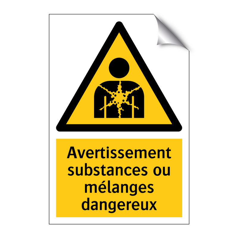 Avertissement substances ou mélanges dangereux