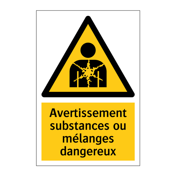 Avertissement substances ou mélanges dangereux