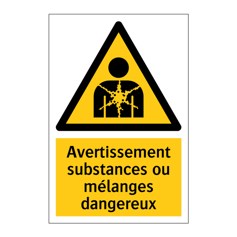 Avertissement substances ou mélanges dangereux