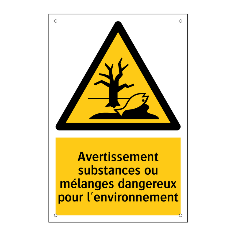 Avertissement substances ou mélanges dangereux pour l'environnement