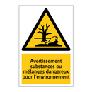 Avertissement substances ou mélanges dangereux pour l'environnement