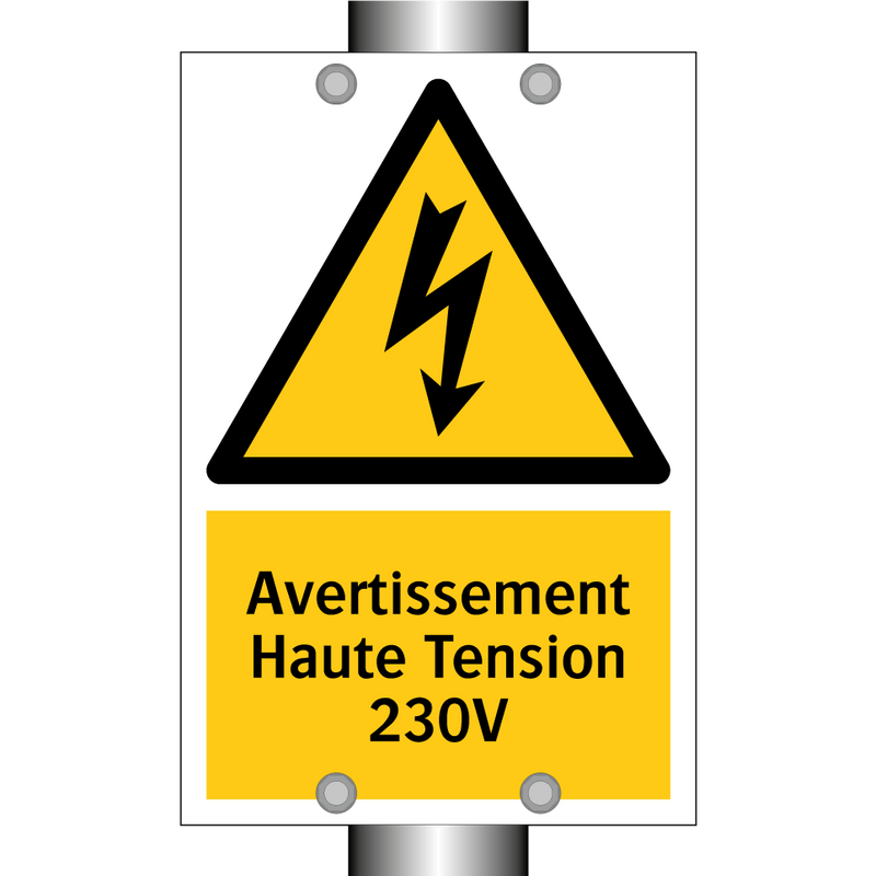 Avertissement Haute Tension 230V