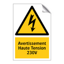 Avertissement Haute Tension 230V