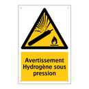 Avertissement Hydrogène sous pression