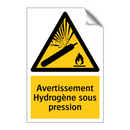Avertissement Hydrogène sous pression