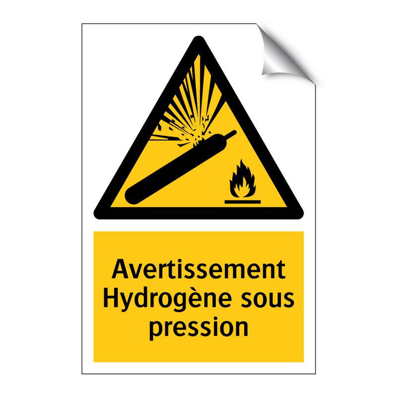 Avertissement Hydrogène sous pression