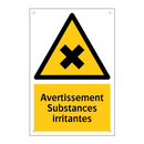 Avertissement Substances irritantes