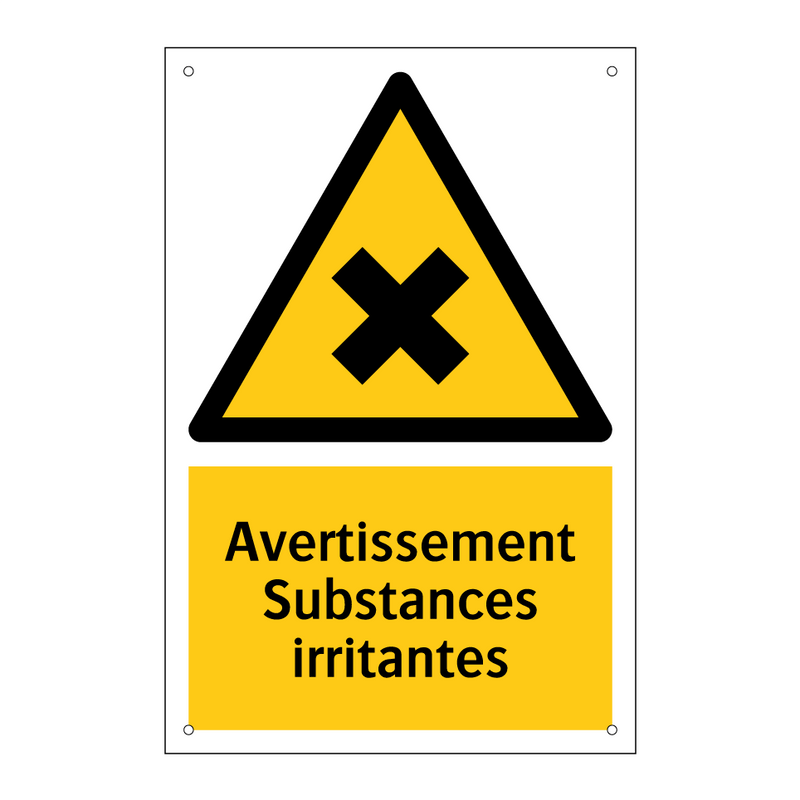 Avertissement Substances irritantes