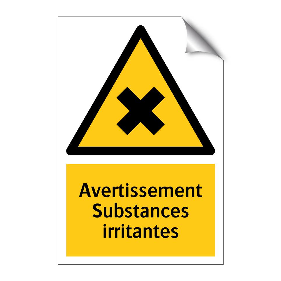 Avertissement Substances irritantes