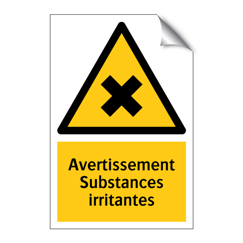 Avertissement Substances irritantes