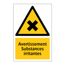 Avertissement Substances irritantes