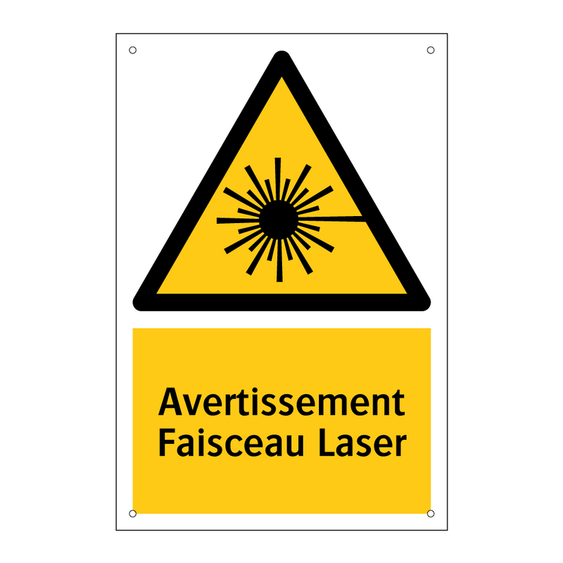 Avertissement Faisceau Laser
