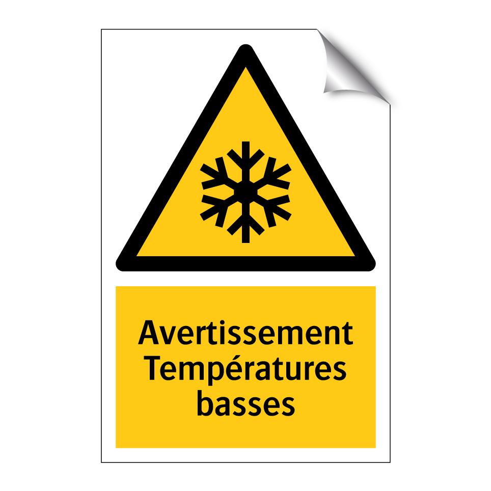 Avertissement Températures basses