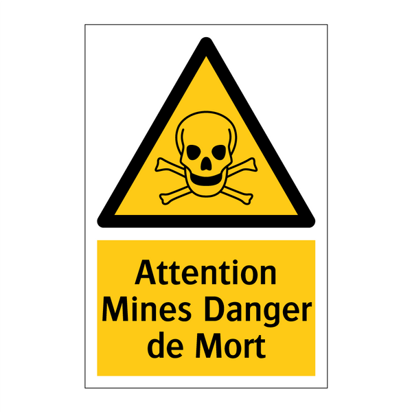 Attention Mines Danger de Mort