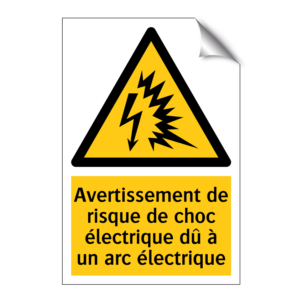 Avertissement de risque de choc électrique dû à un arc électrique