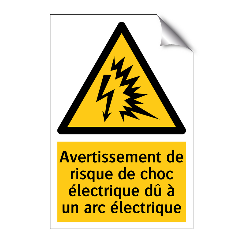 Avertissement de risque de choc électrique dû à un arc électrique