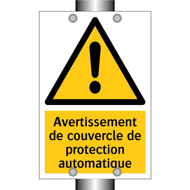 Avertissement de couvercle de protection automatique