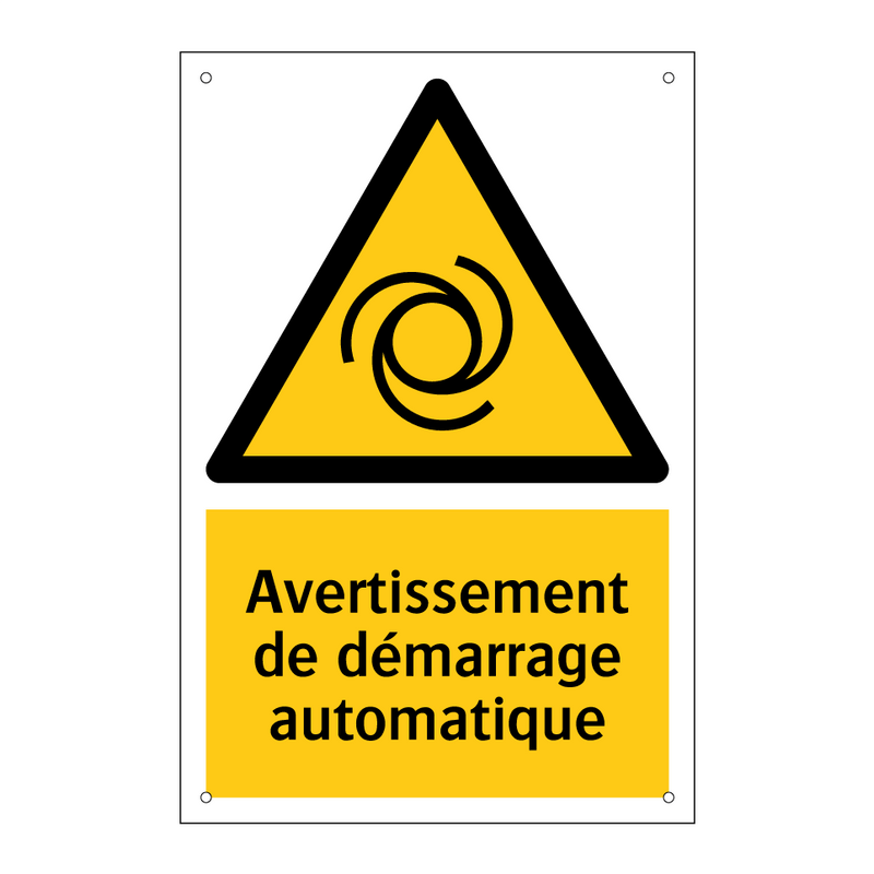 Avertissement de démarrage automatique