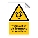 Avertissement de démarrage automatique