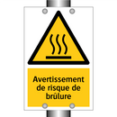 Avertissement de risque de brûlure