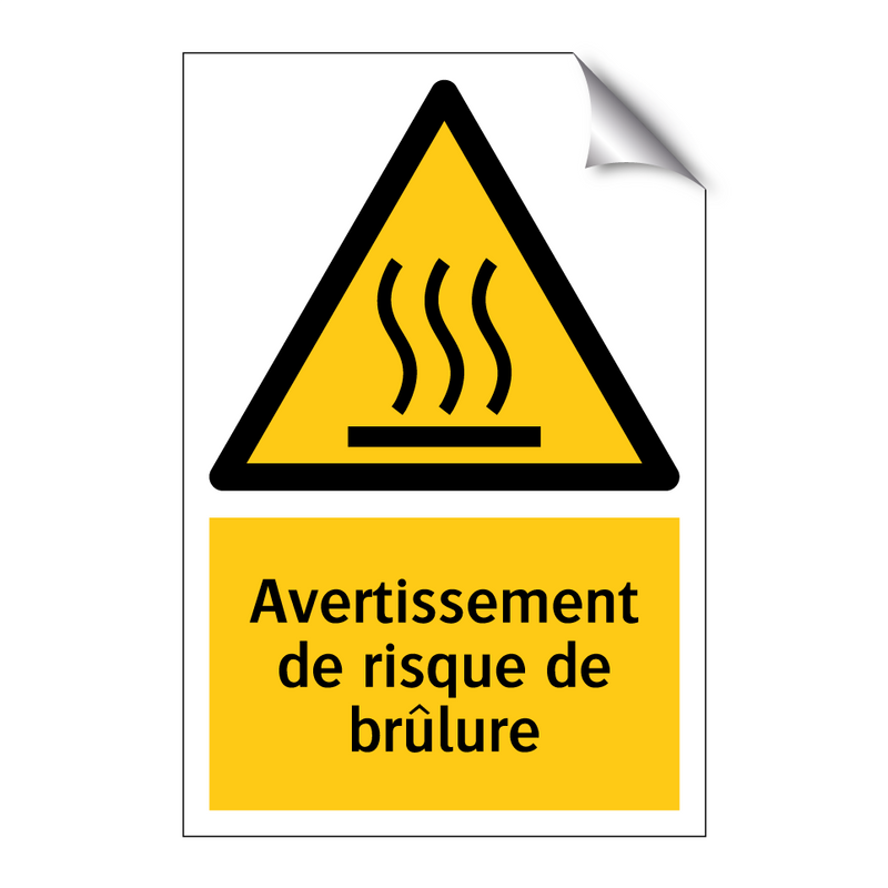Avertissement de risque de brûlure