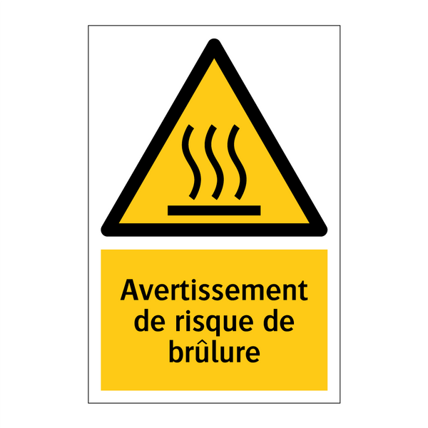 Avertissement de risque de brûlure