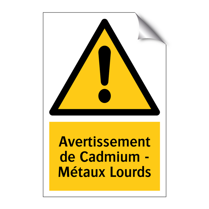 Avertissement de Cadmium - Métaux Lourds