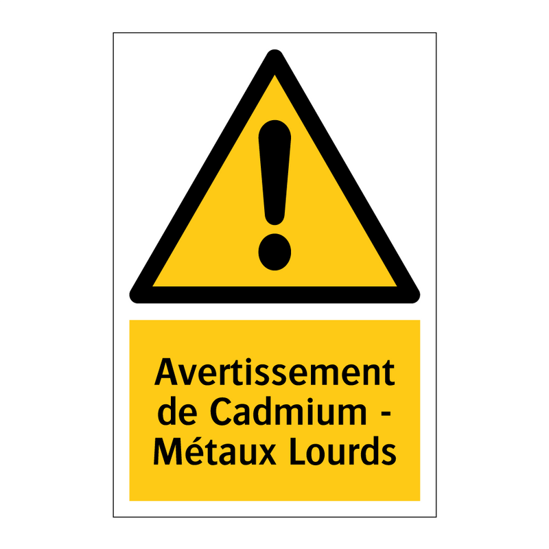 Avertissement de Cadmium - Métaux Lourds