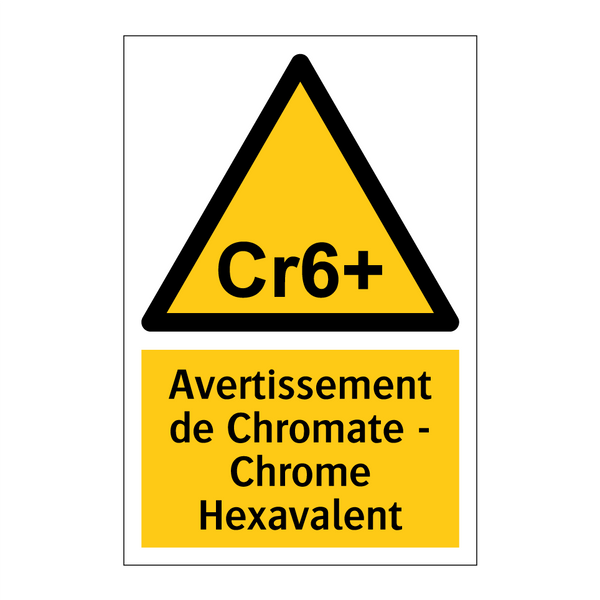 Avertissement de Chromate - Chrome Hexavalent