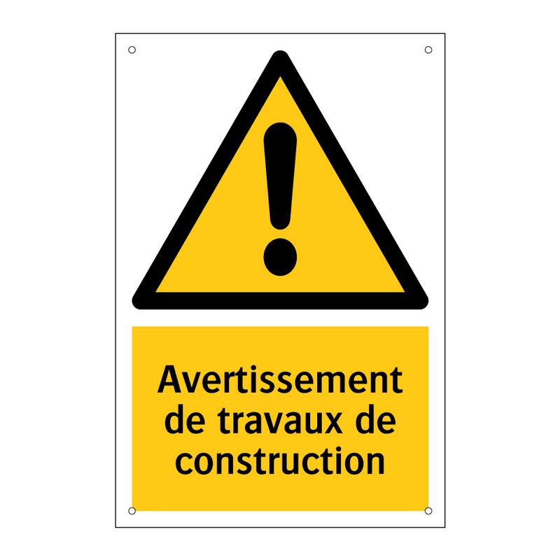Avertissement de travaux de construction