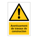 Avertissement de travaux de construction
