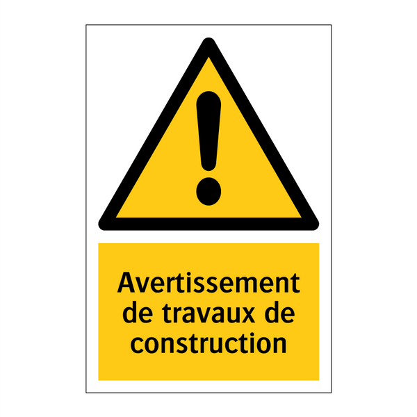 Avertissement de travaux de construction