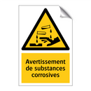 Avertissement de substances corrosives