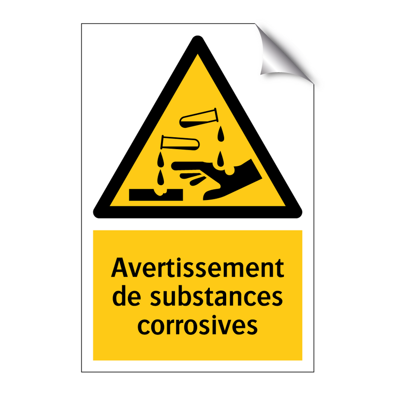 Avertissement de substances corrosives