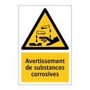 Avertissement de substances corrosives