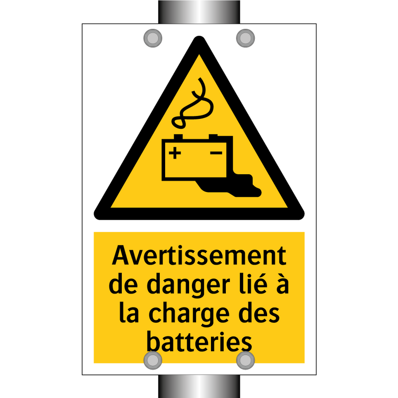 Avertissement de danger lié à la charge des batteries