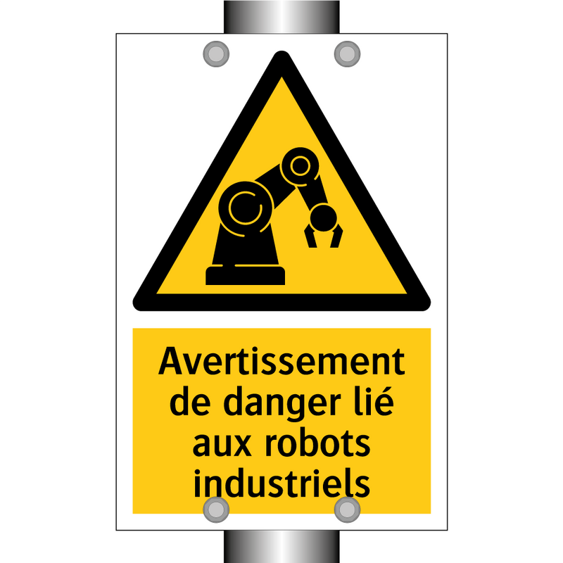 Avertissement de danger lié aux robots industriels