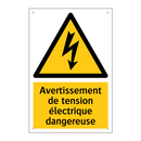 Avertissement de tension électrique dangereuse