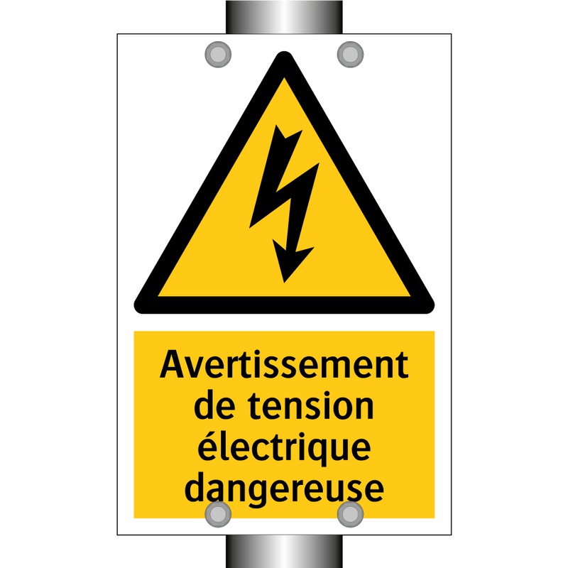 Avertissement de tension électrique dangereuse