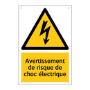 Avertissement de risque de choc électrique