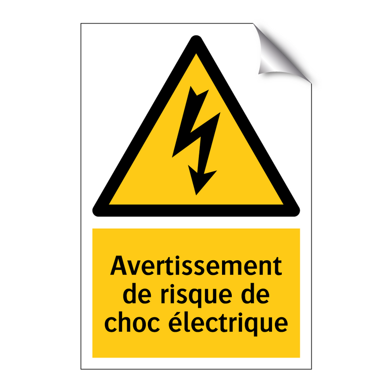 Avertissement de risque de choc électrique