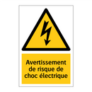Avertissement de risque de choc électrique