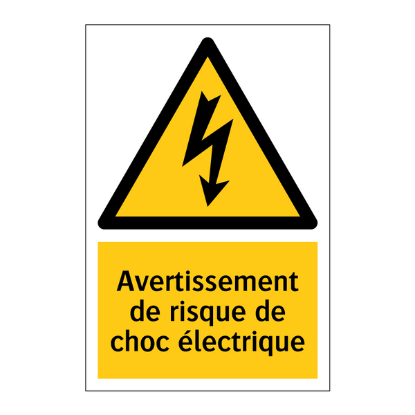 Avertissement de risque de choc électrique