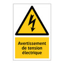 Avertissement de tension électrique
