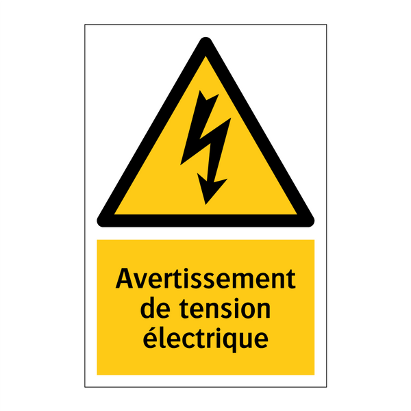 Avertissement de tension électrique