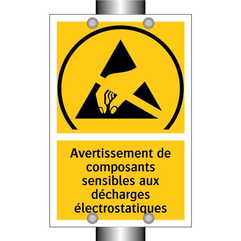 Avertissement de composants sensibles aux décharges électrostatiques