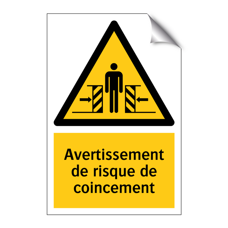 Avertissement de risque de coincement